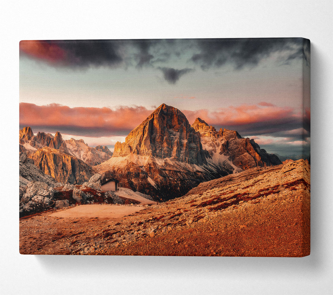  A Canvas Print of Crimson Mountain Peak Canvas Wall Art