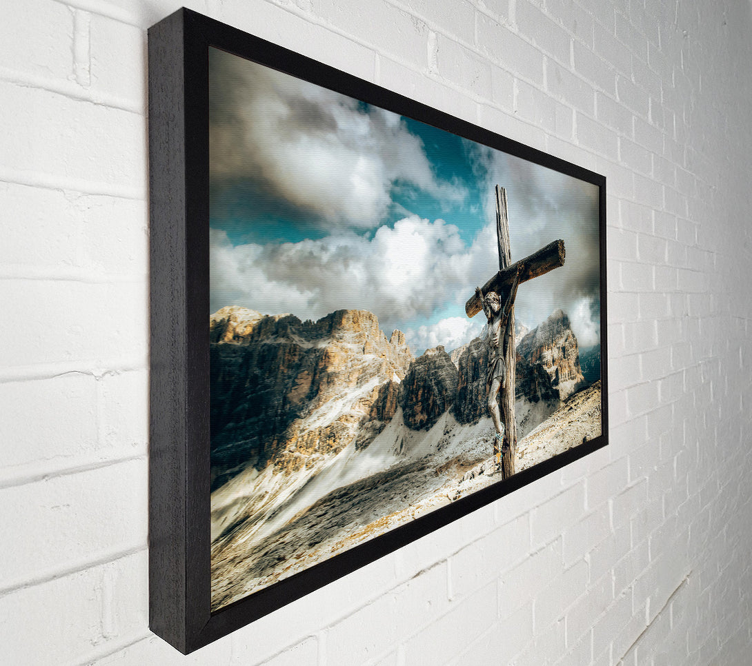  A Canvas Print of Blue Sky Crucifixion Canvas Wall Art