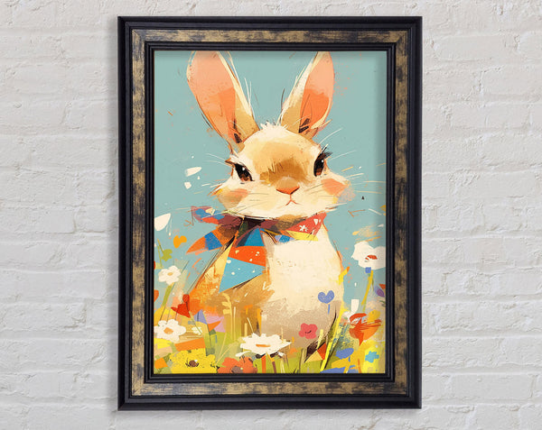Rabbit Scarf Framed Print