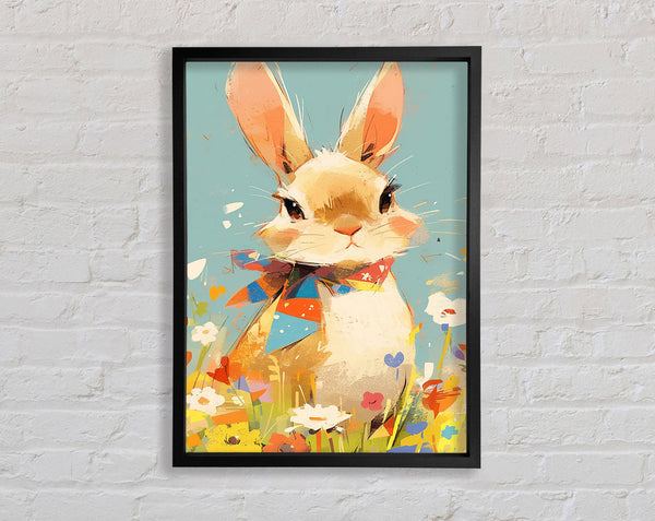 Rabbit Scarf Framed Print