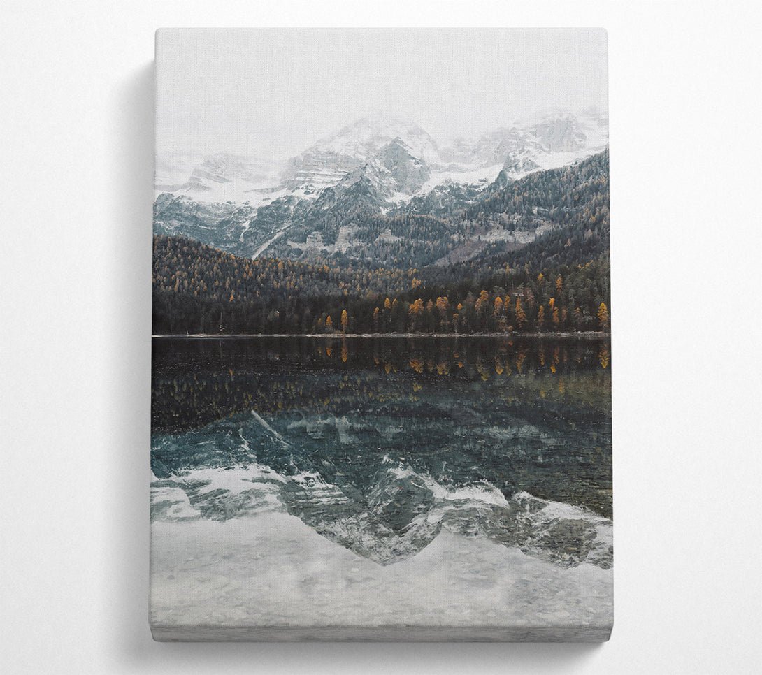  A Canvas Print of Blue Mountain Reflection Canvas Art
