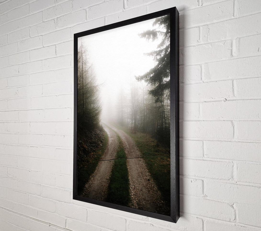  A Canvas Print of Grey Foggy Path Canvas Art