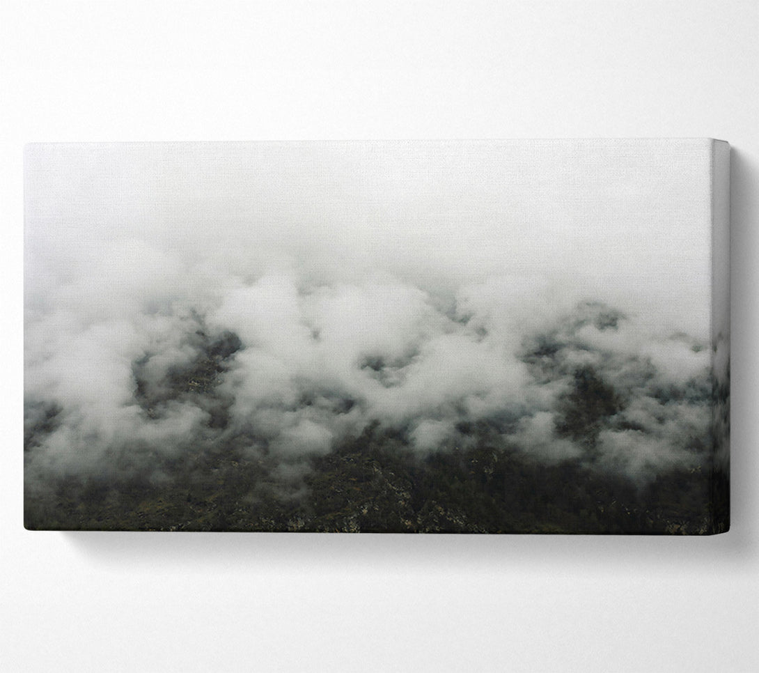  A Canvas Print of White Clouds Over Grey Canvas Wall Art