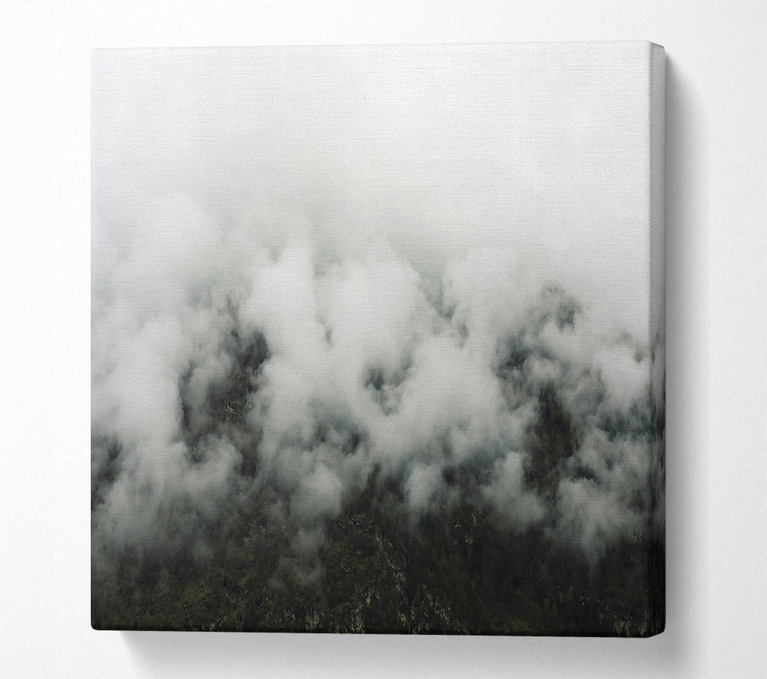 A Canvas Print of White Clouds Over Grey Canvas Wall Art