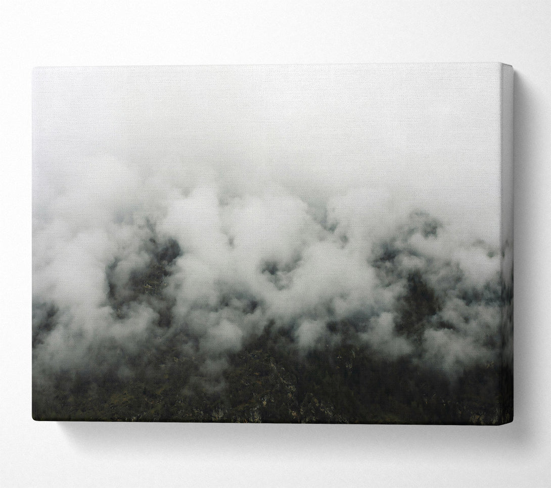  A Canvas Print of White Clouds Over Grey Canvas Wall Art
