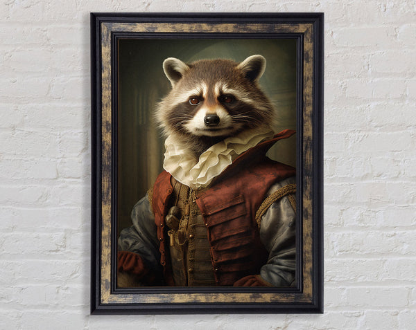 Racoon Renaissance Framed Print