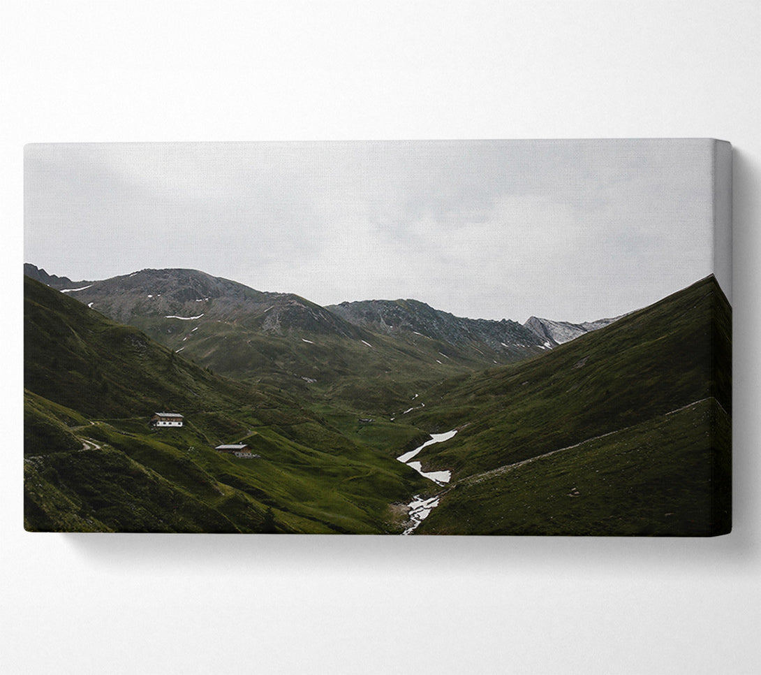  A Canvas Print of Emerald Mountain Valley Canvas Art