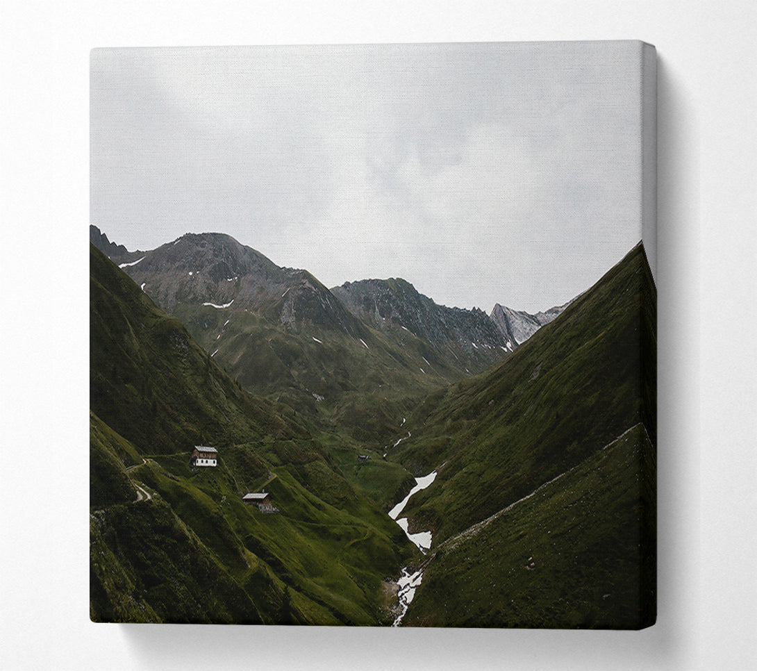  A Canvas Print of Emerald Mountain Valley Canvas Art