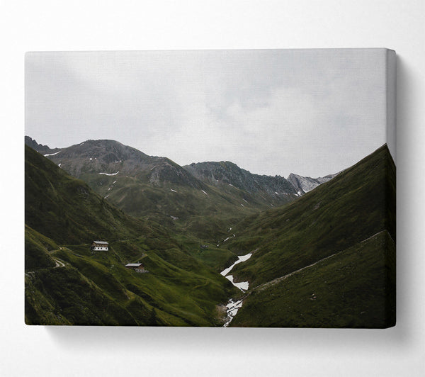  A Canvas Print of Emerald Mountain Valley Canvas Art