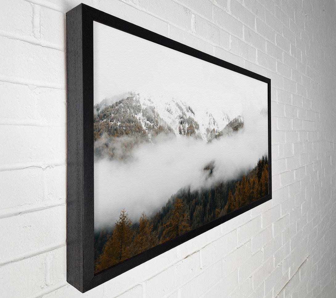  A Canvas Print of White Mountains In Fog Canvas Art