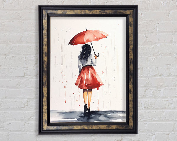 Rain Fashion Framed Print