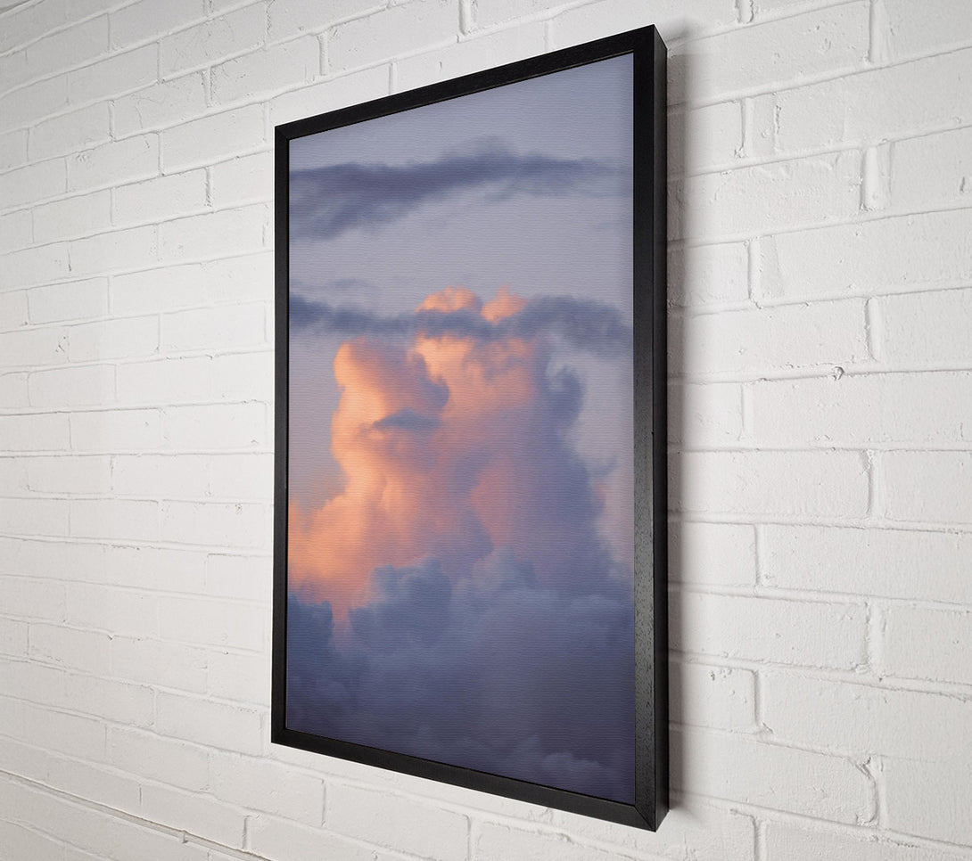  A Canvas Print of Peachy Evening Clouds Canvas Print
