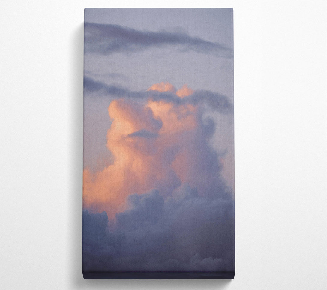  A Canvas Print of Peachy Evening Clouds Canvas Print