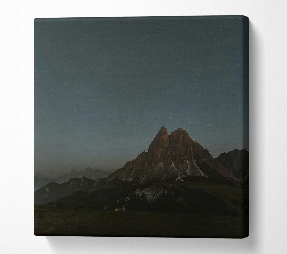  A Canvas Print of Starry Brown Mountain Canvas Wall Art