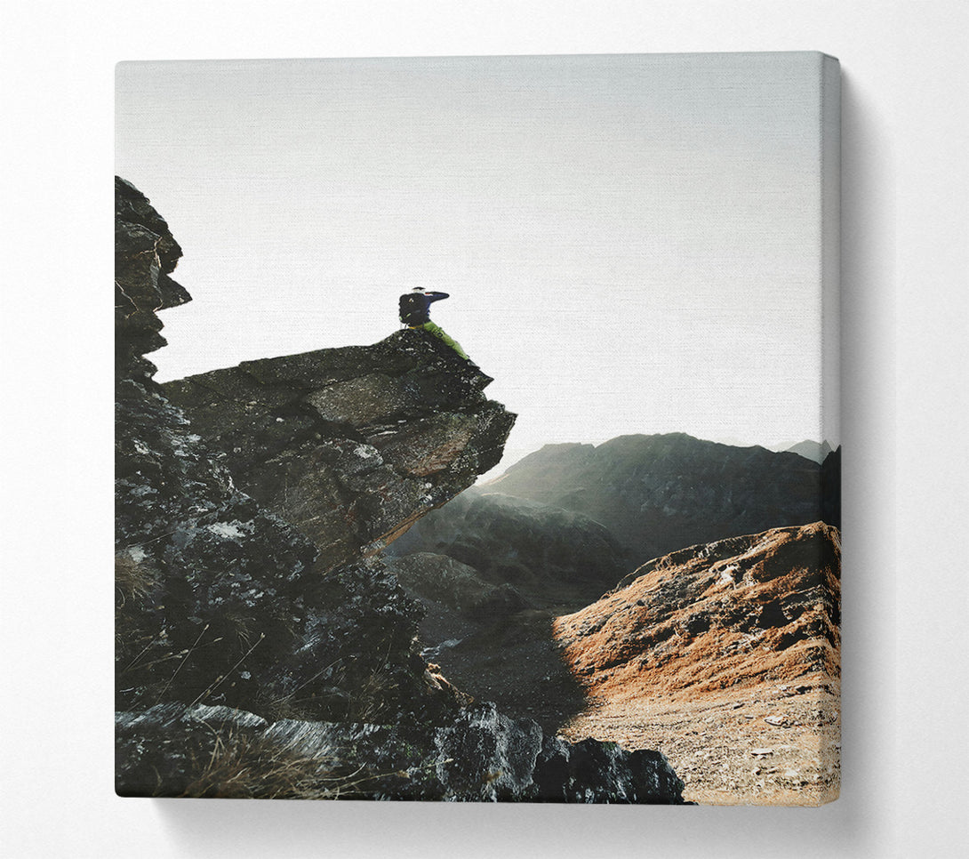  A Canvas Print of Grey Mountain View Canvas Wall Art