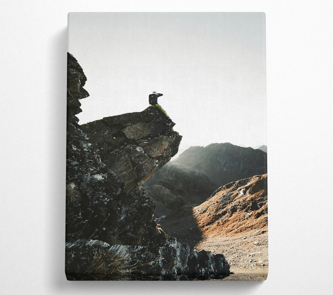  A Canvas Print of Grey Mountain View Canvas Wall Art