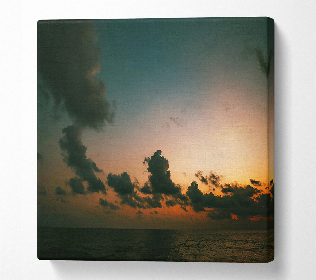  A Canvas Print of Orange Cloud Dusk Canvas Wall Art