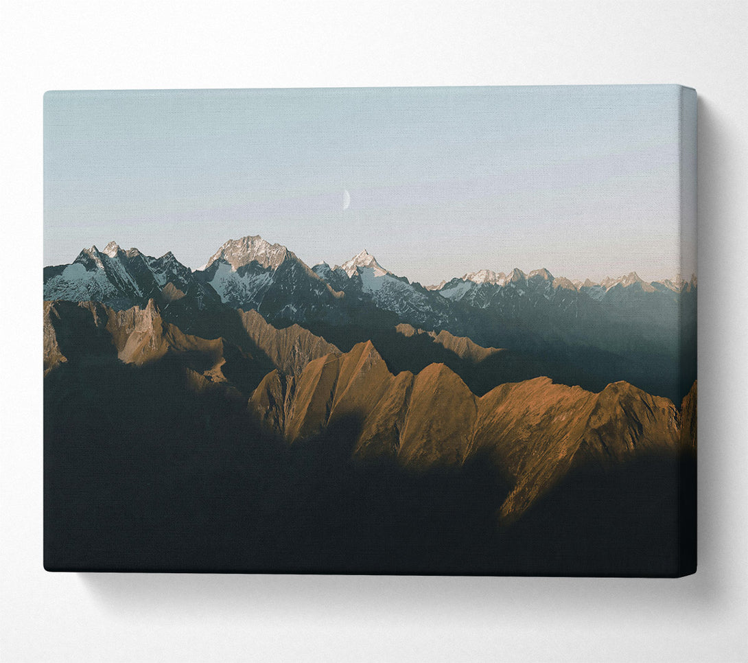  A Canvas Print of Golden Mountain Shadows Canvas Art