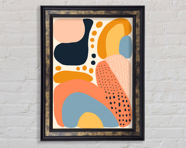 Rainbow Pattern Love Framed Print