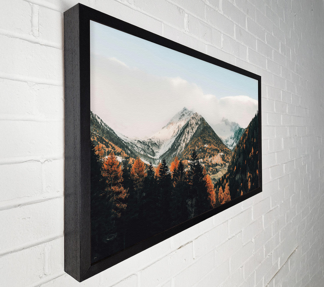  A Canvas Print of Orange Peaks And Fog Canvas Wall Art