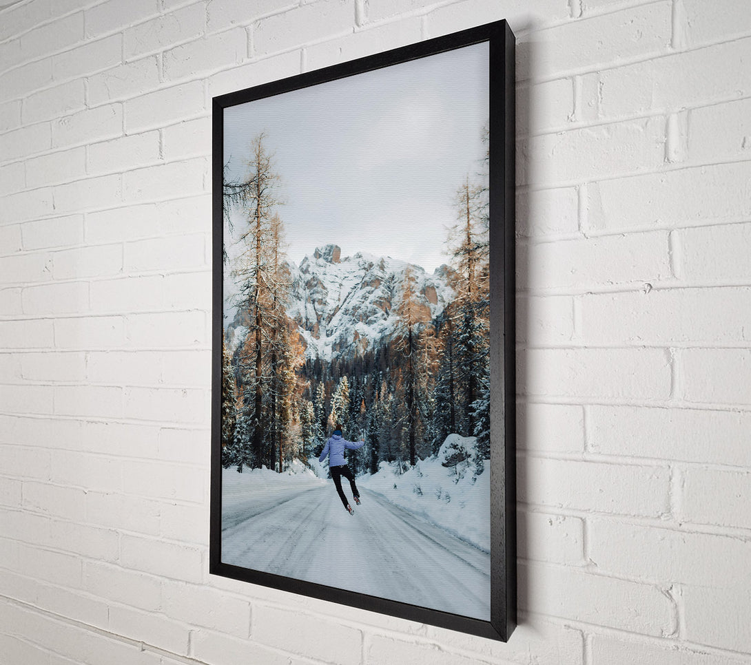  A Canvas Print of Blue Joy In Snow Canvas Wall Art