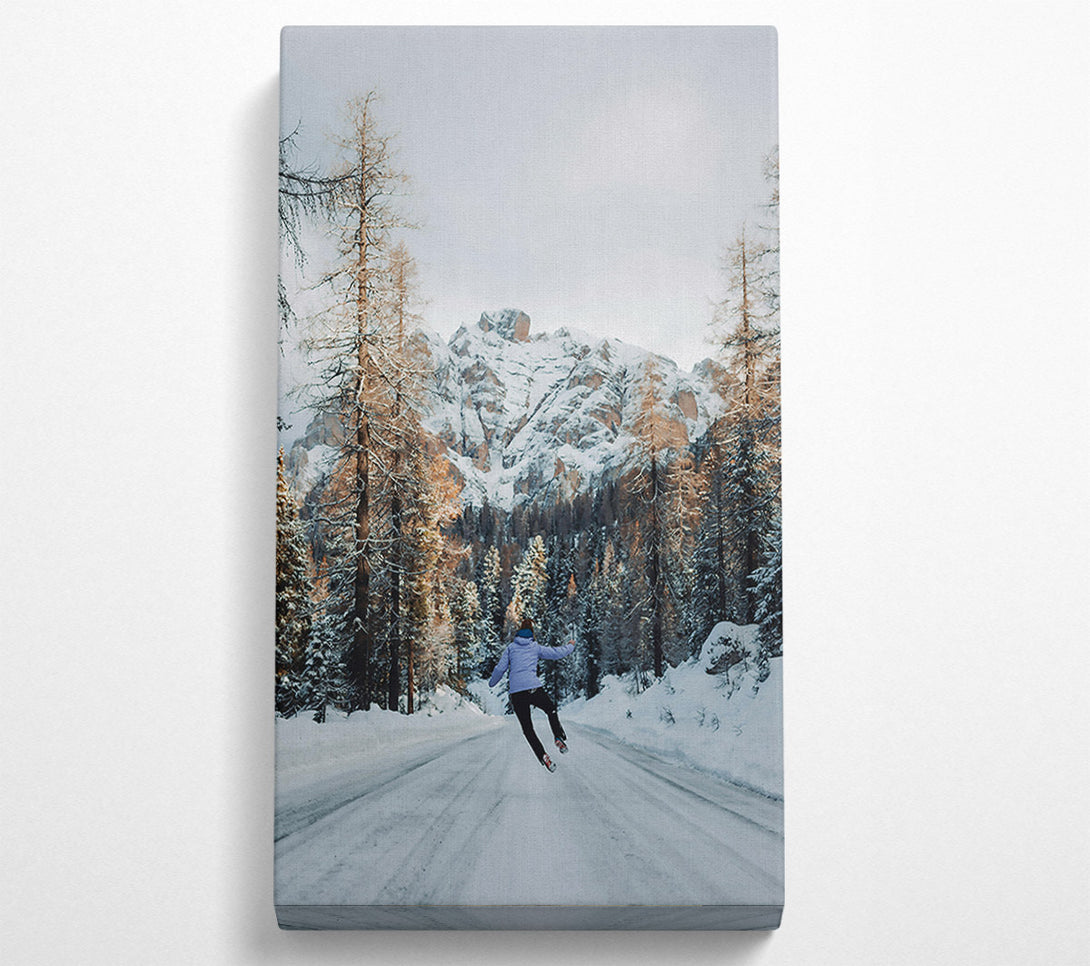  A Canvas Print of Blue Joy In Snow Canvas Wall Art