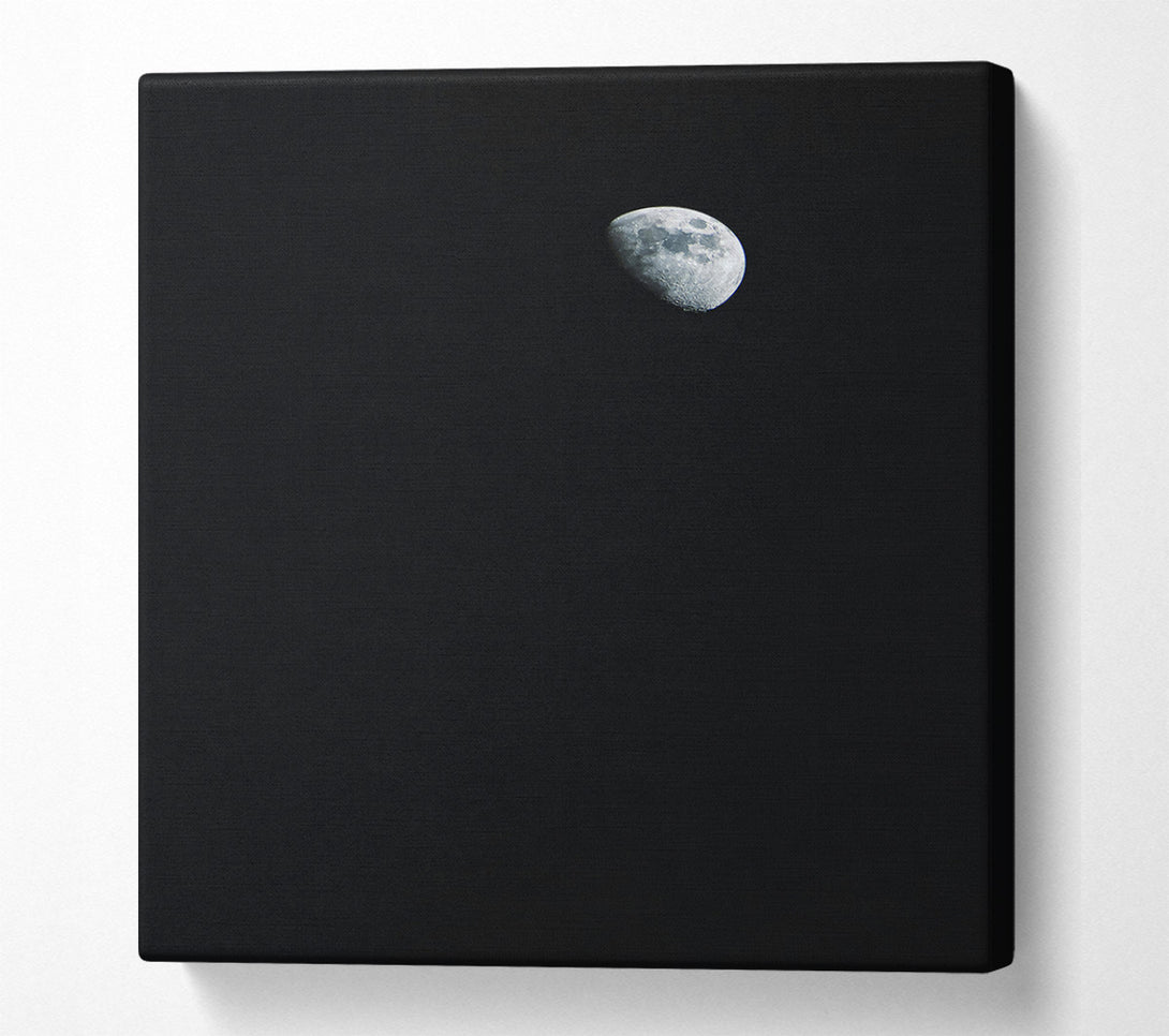  A Canvas Print of Silver Crescent Moon Canvas Art
