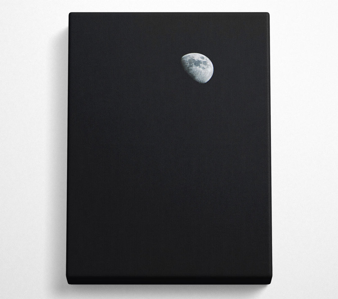  A Canvas Print of Silver Crescent Moon Canvas Art