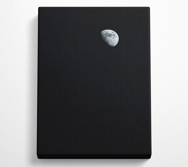  A Canvas Print of Silver Crescent Moon Canvas Art