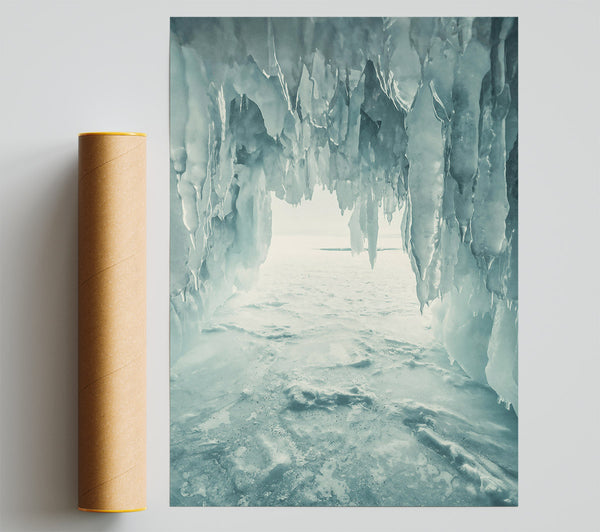 Frozen Blue Oasis Print