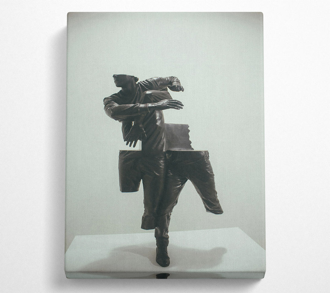  A Canvas Print of Black Figure In Motion Canvas Wall Art
