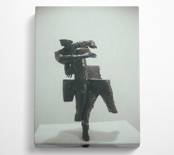  A Canvas Print of Black Figure In Motion Canvas Wall Art
