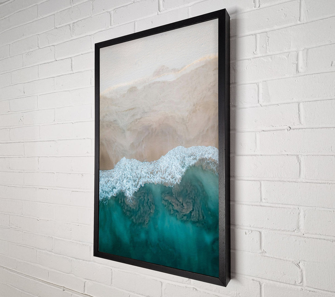  A Canvas Print of Azure Ocean'S Embrace Canvas Wall Art