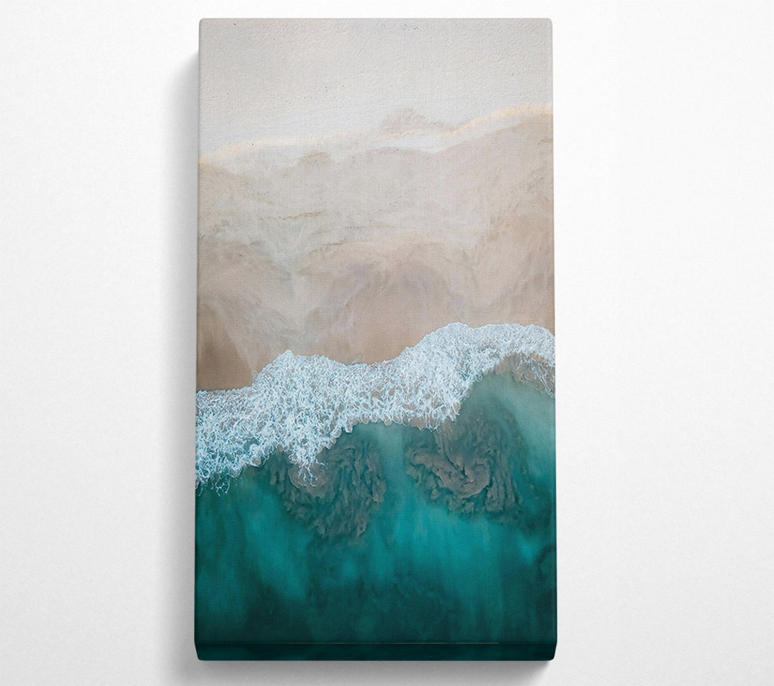  A Canvas Print of Azure Ocean'S Embrace Canvas Wall Art