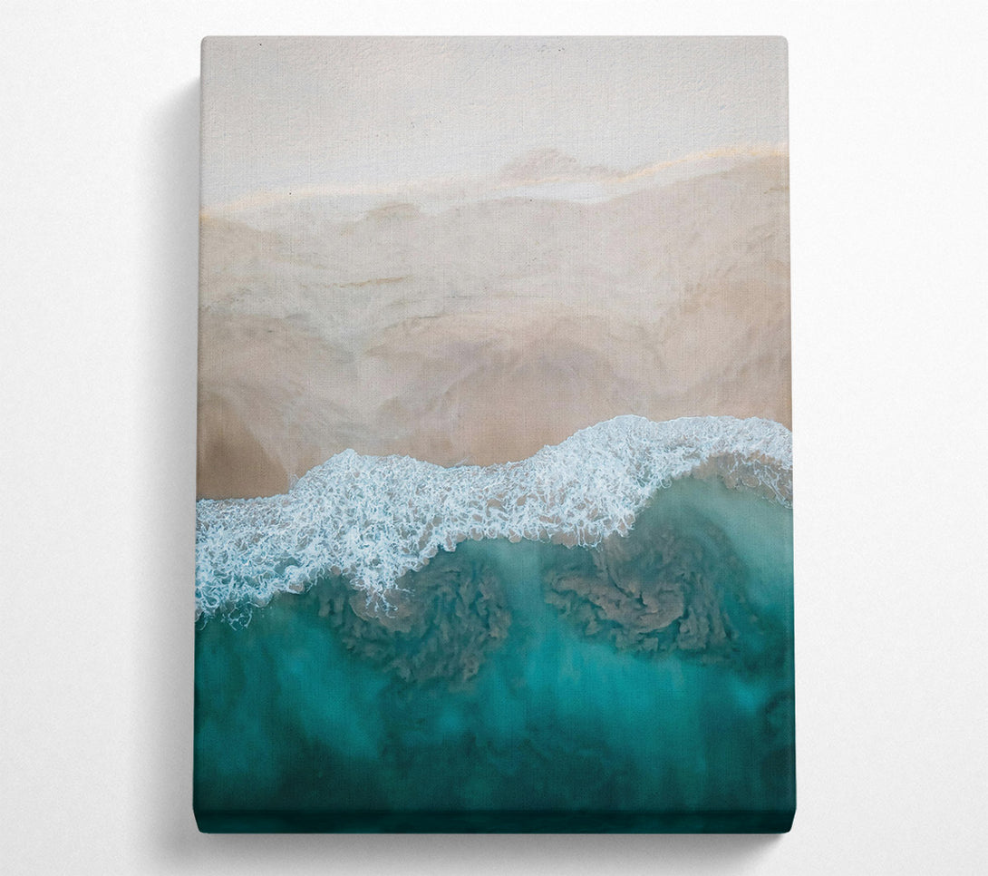  A Canvas Print of Azure Ocean'S Embrace Canvas Wall Art