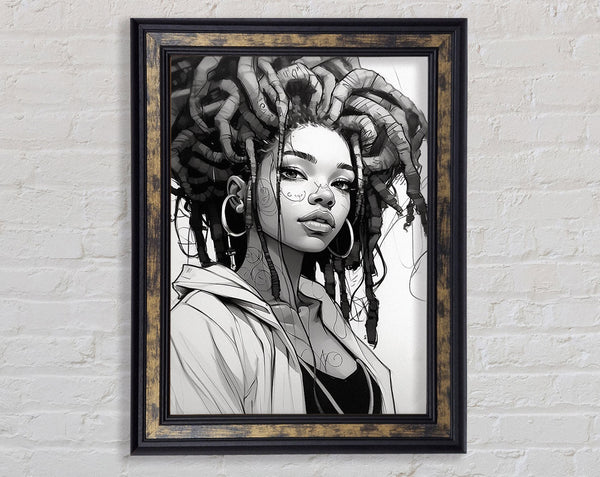 Rasta Girl Vagabombe Framed Print