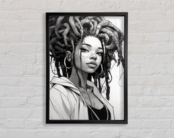 Rasta Girl Vagabombe Framed Print