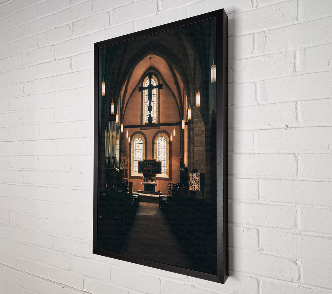  A Canvas Print of Golden Church Interior Canvas Wall Art