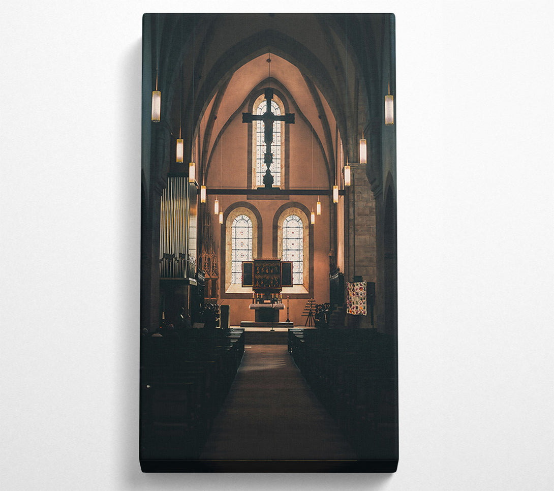  A Canvas Print of Golden Church Interior Canvas Wall Art