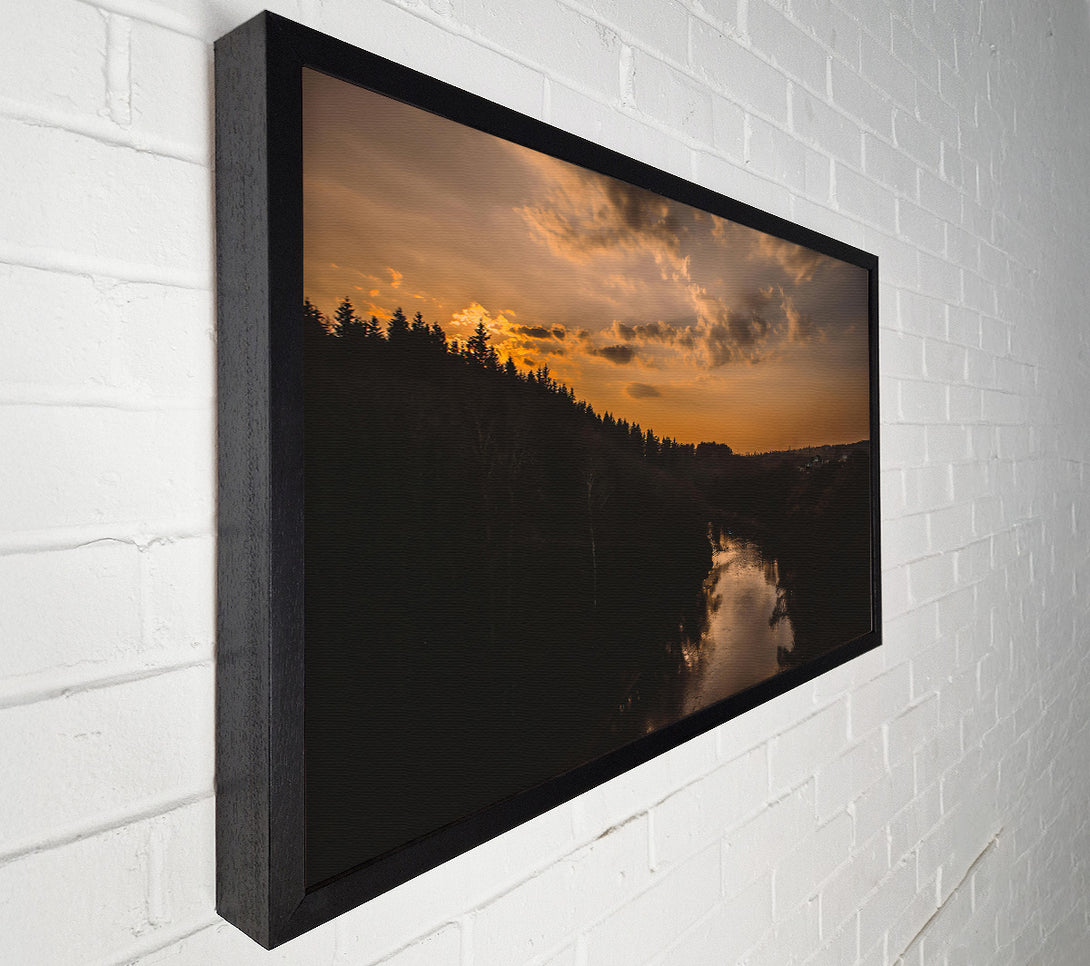  A Canvas Print of Golden Hour River Canvas Art