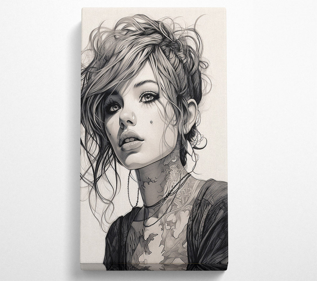  A Canvas Print of Rebel Girl Canvas Print