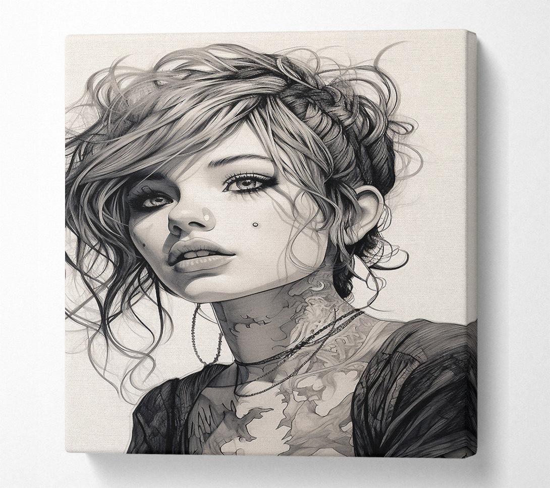 A Canvas Print of Rebel Girl Canvas Print