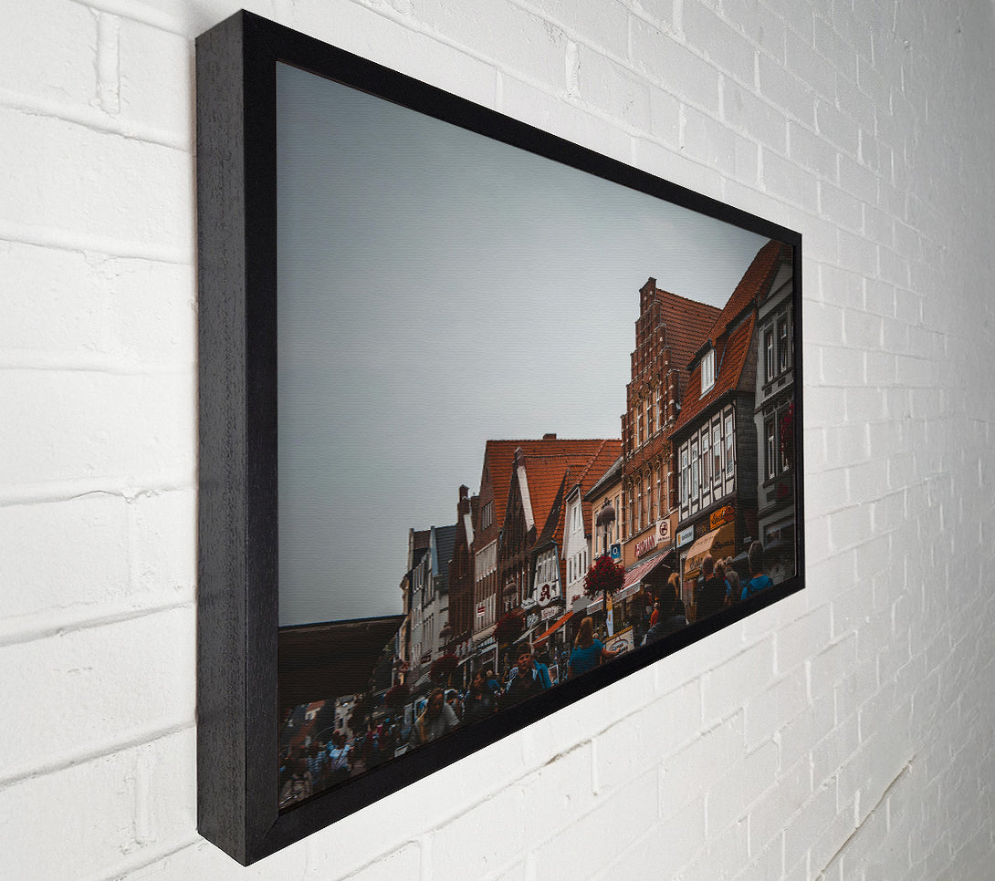  A Canvas Print of Red Roof Row Canvas Art
