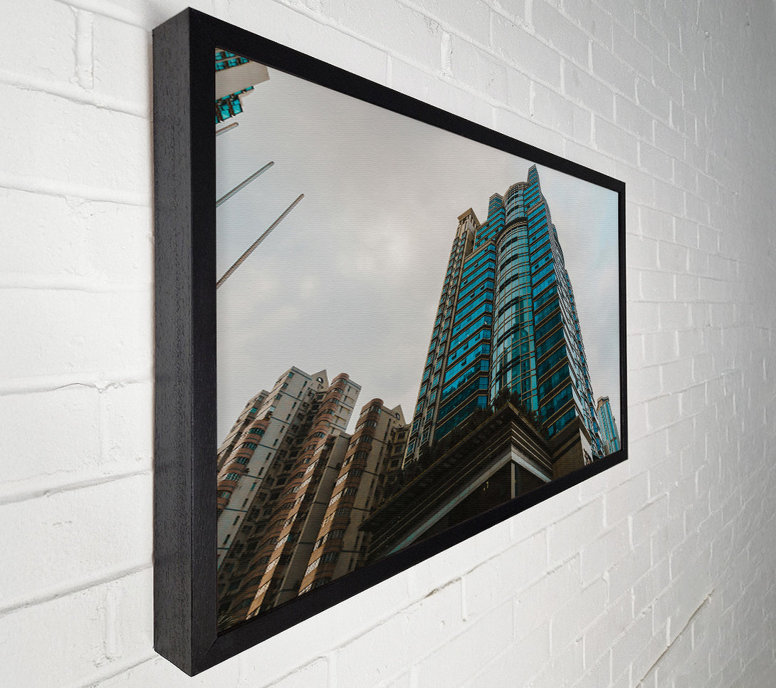  A Canvas Print of Azure Skyline Reflection Canvas Art