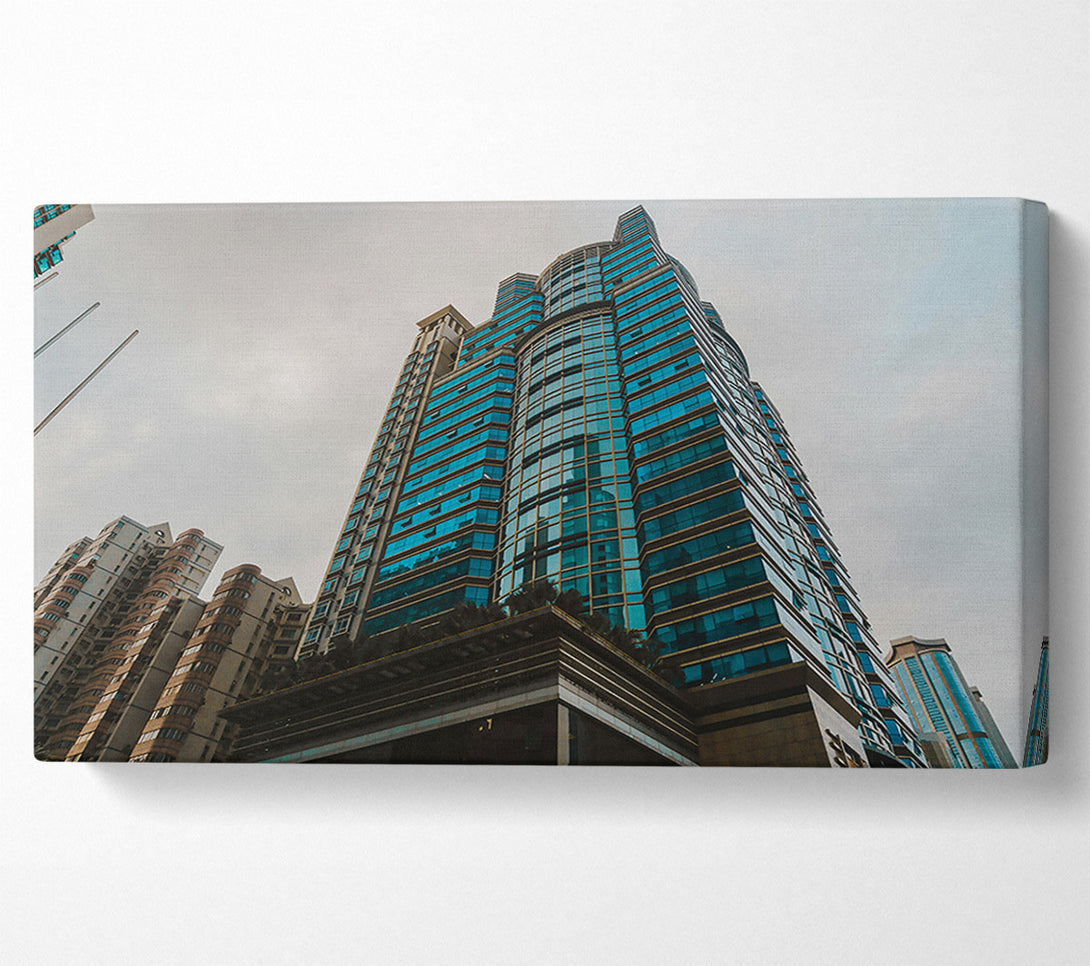  A Canvas Print of Azure Skyline Reflection Canvas Art
