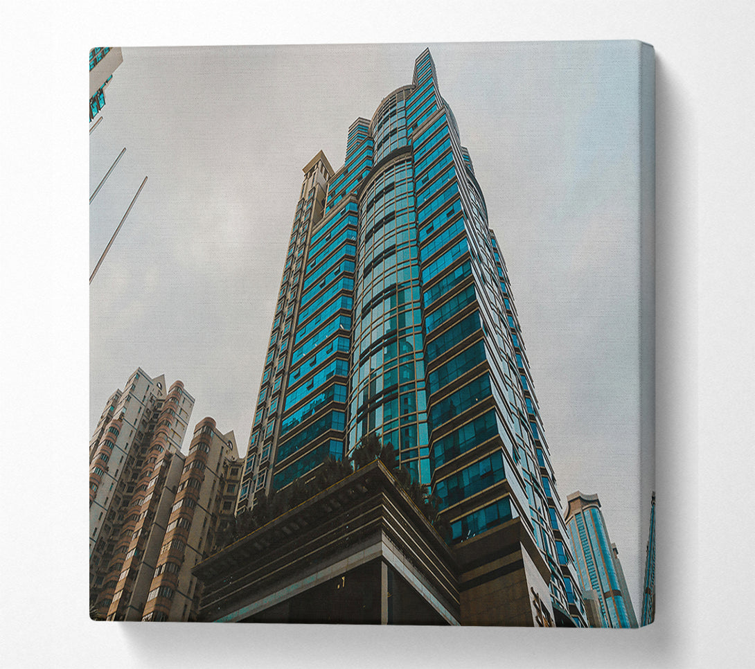  A Canvas Print of Azure Skyline Reflection Canvas Art