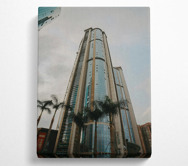  A Canvas Print of Azure Glass Tower Canvas Print