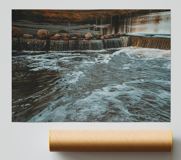 Silver River Cascade Giclee Print