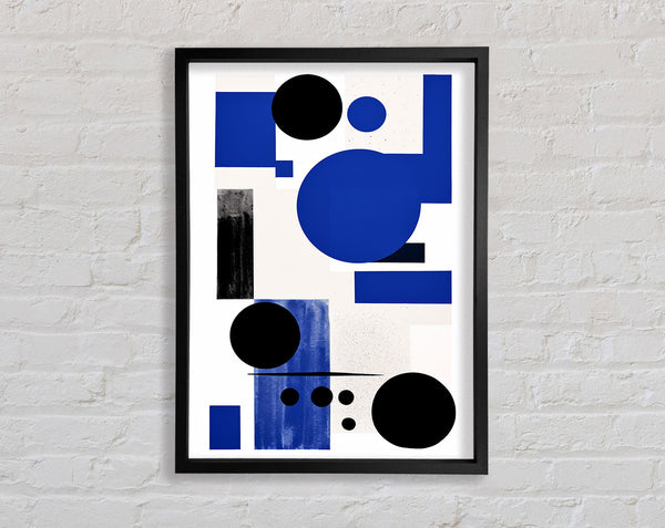 Rectangles And Circled Framed Print