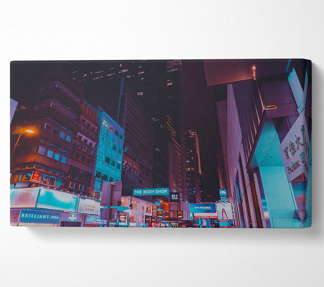  A Canvas Print of Neon City Nights Canvas Print